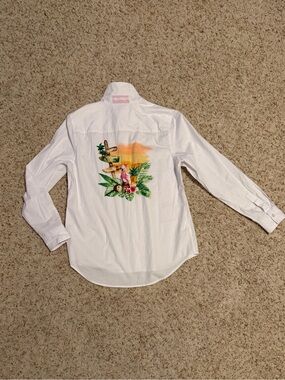Tommy Bahama Women’s Ocean Adventure Embroidered Long-Sleeve Shirt. Size S. NWOT